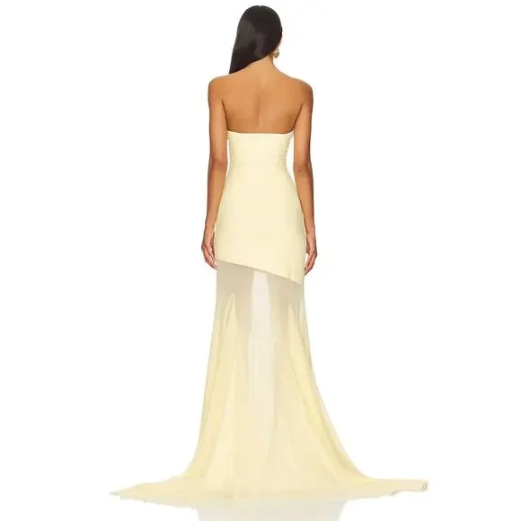 Deme by Gabriella Dahlia Strapless Gown Formal Whimsical Prom Party Size S
